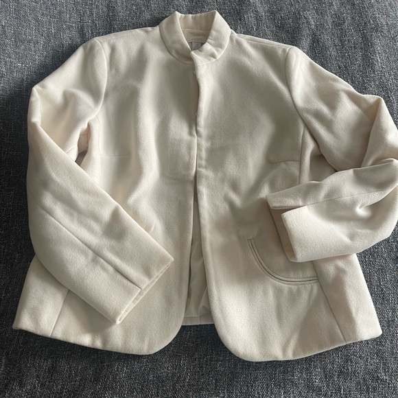 Chico's Jackets & Blazers - Chico's | Ivory Hook & Eye Closure Plush Serah Tailored Jacket